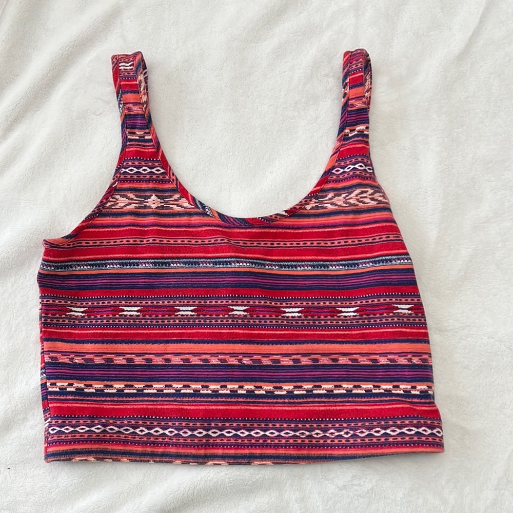 forever 21 aztec print crop top